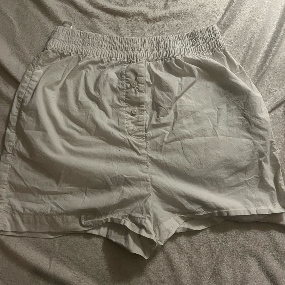 White boxer style shorts